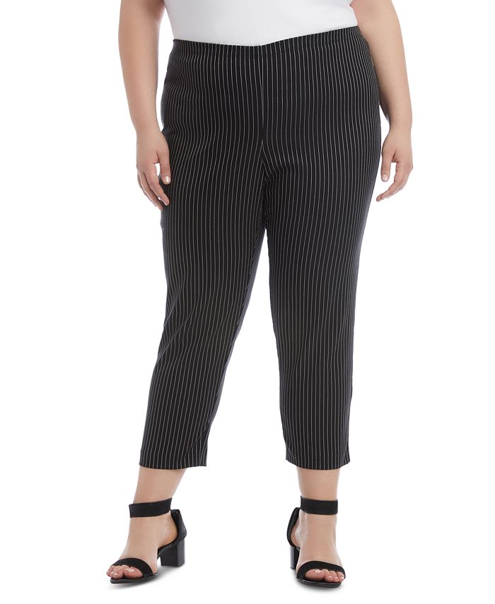 Karen Kane Plus Size Pinstriped Skinny Pants - Macy's