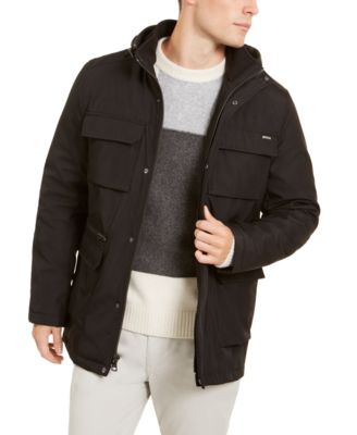 calvin klein men's ripstop hooded windbreaker