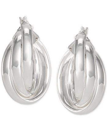 Macy's - Triple Oval Hoop Earrings in Sterling Silver