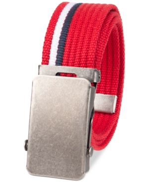 image of Levi-s Big Boys Casual Web Belt with Military-Inspired Plaque Buckle