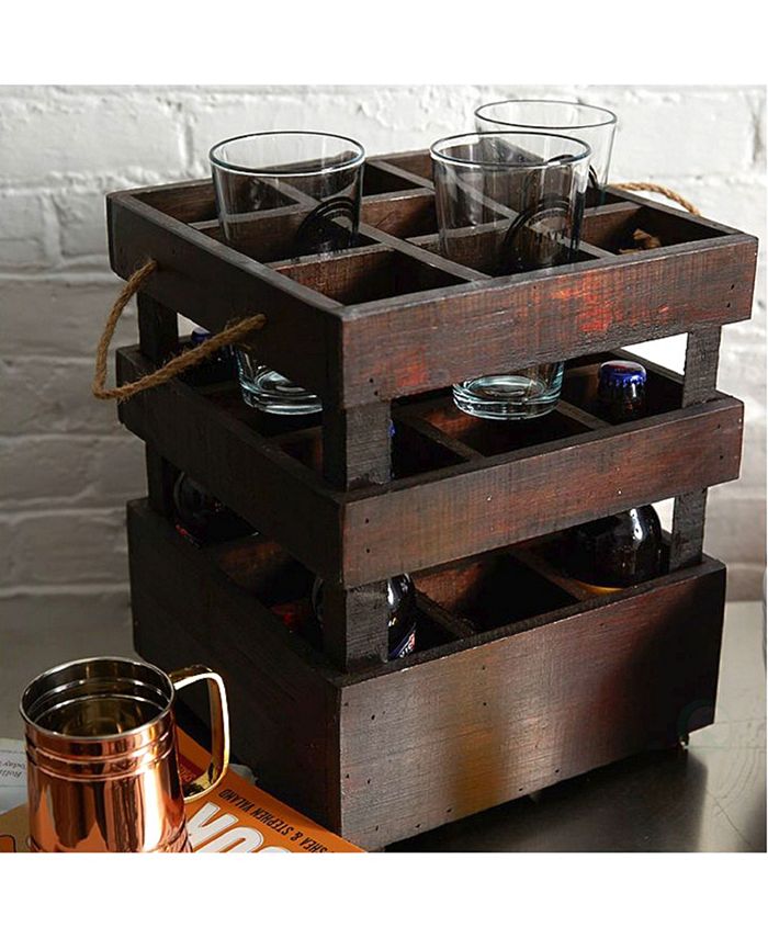 Vintiquewise Antique Style Stackable Wooden Beer Crates Macy's