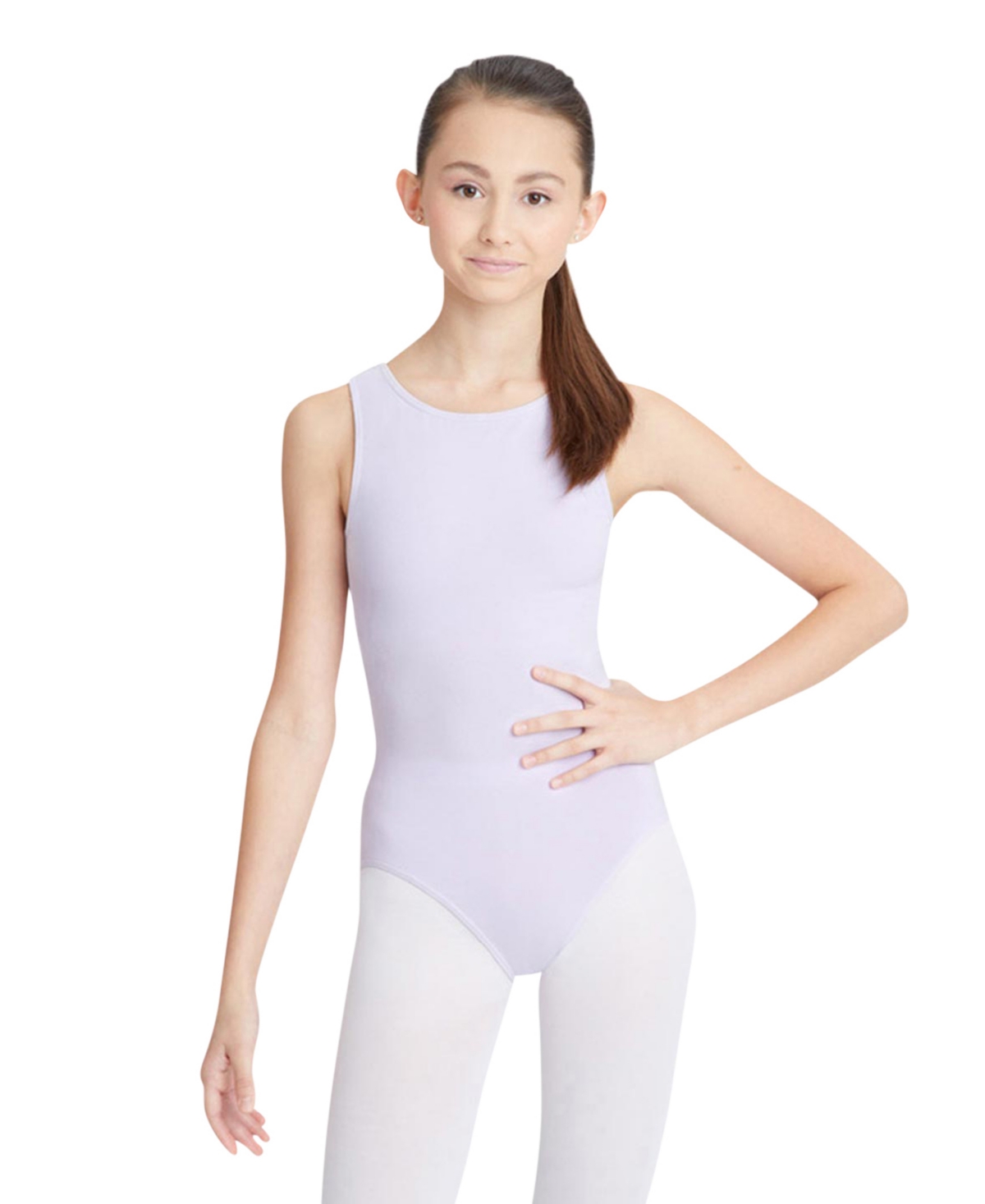 High-Neck Tank Leotard - Purple