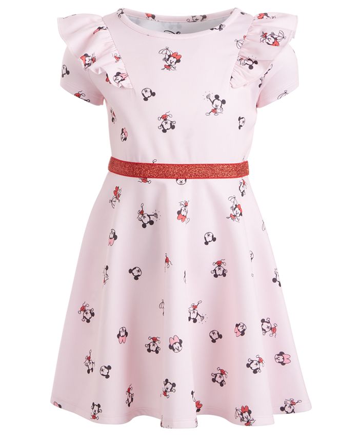 Disney Little Girls Ruffled Minnie Mouse Dress - Macy's