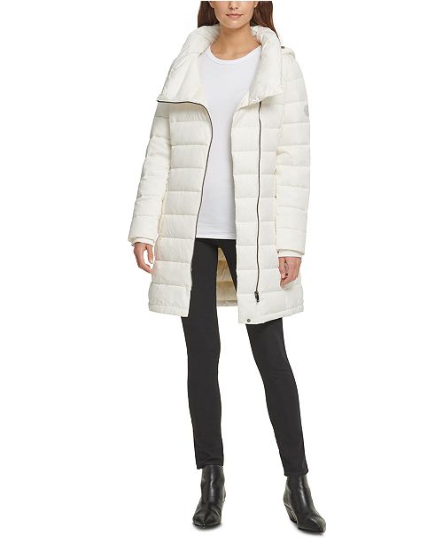 dkny hooded packable puffer coat