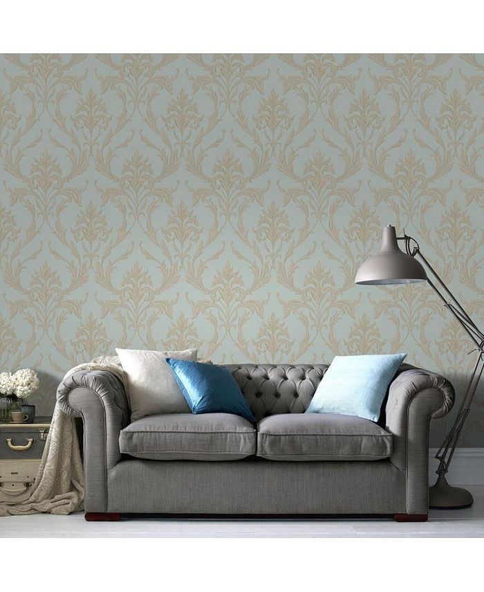 Graham & Brown Graham Brown Oxford Teal and Gold Wallpaper Macy's