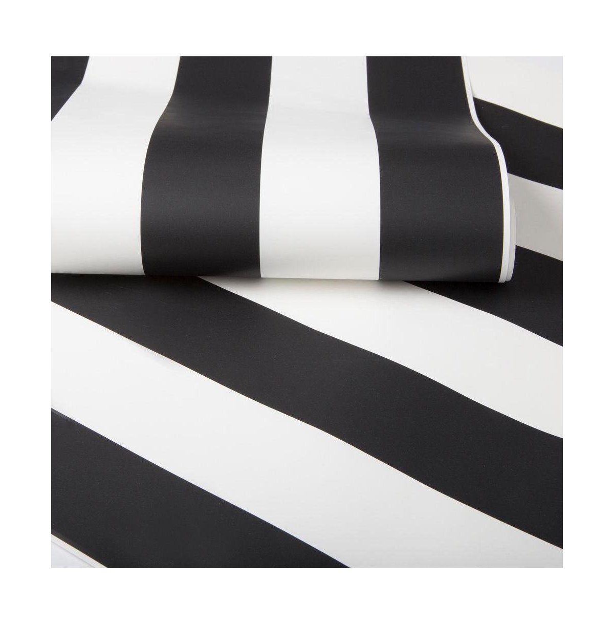 Shop Graham & Brown Graham Brown Monochrome Stripe Wallpaper In Black,white