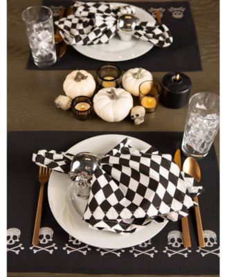 Skulls Embroidered Placemat Set