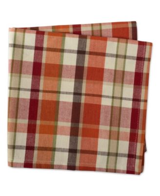 Pumpkin Spice Plaid Napkin, Set of 6