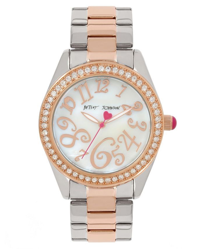 Betsey Johnson Two Tone Watch 40mm Macy s