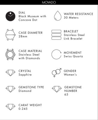 Women's Swiss Esperanza Diamond (1/4 ct. t.w.) Stainless Steel Bracelet Watch 28mm 0607052