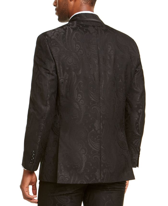 Sean John Men's ClassicFit Black Paisley Suit Jacket Macy's