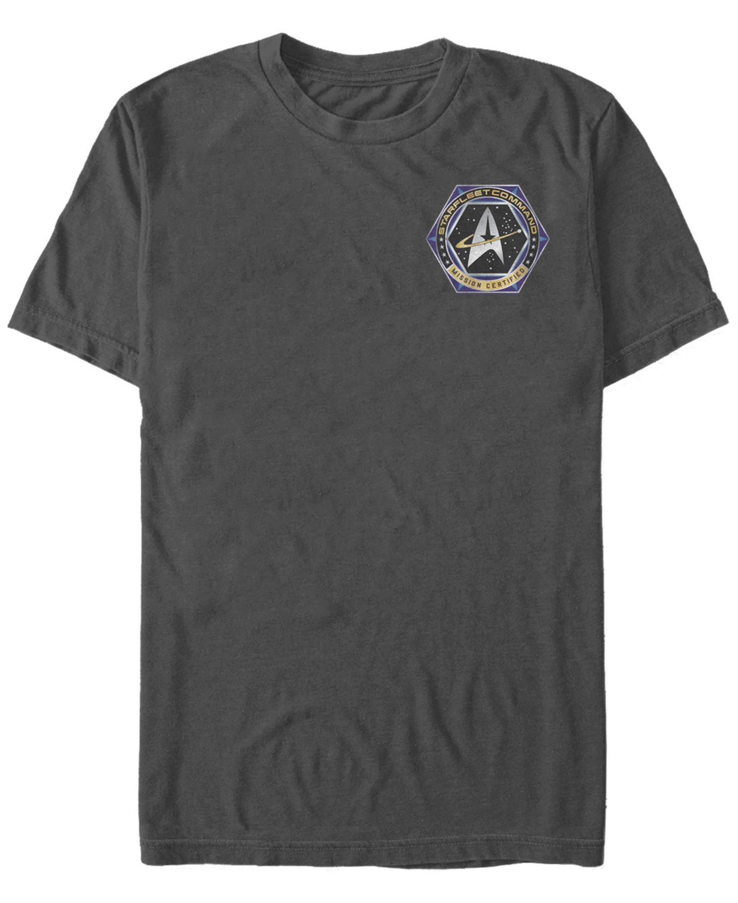 Мужская футболка Fifth Sun Star Trek Deep Space Nine Starfleet Command Mission Certified Short Sleeve, цвет: Угольный — фото 1