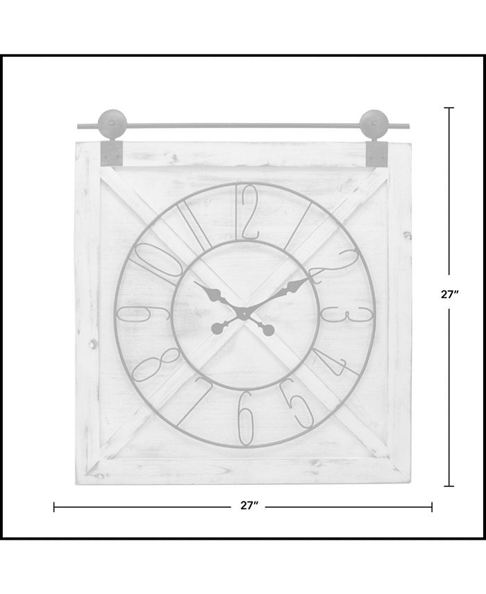 FIRSTIME & CO 29" x 27" Farmstead Barn Door Wall Clock Macy's