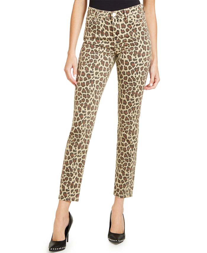 GUESS Leopard-Print Skinny Jeans & Reviews - Jeans - Women - Macy's