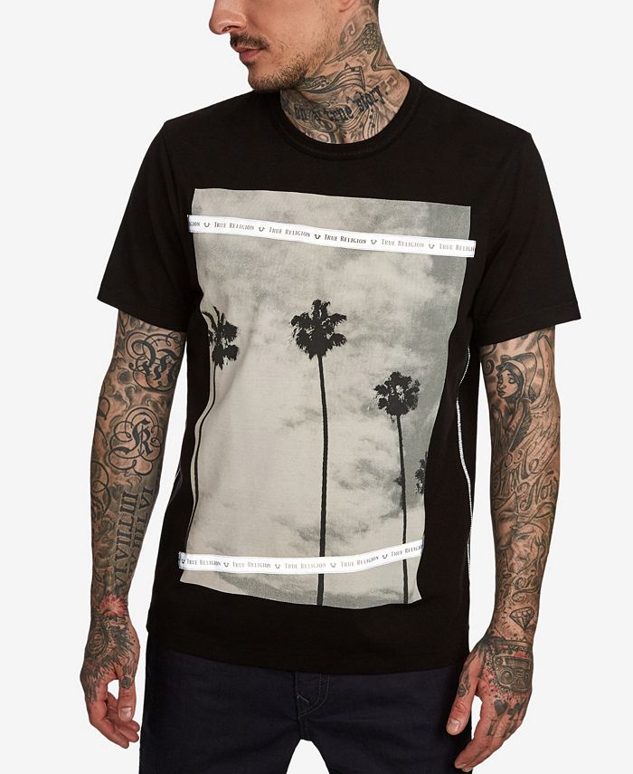 True Religion Men's Palm Tree Photo Print T-Shirt & Reviews - T-Shirts ...