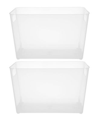 Kenney Storage Made Simple Organizer Bin with Handles, 2 Pack, Clear