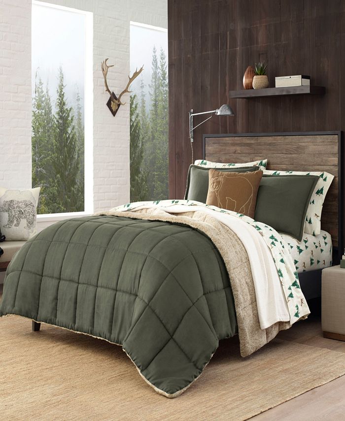 Gemaakt om te onthouden een beetje temperatuur Eddie Bauer Sherwood Microsuede Green Down Alternative Comforter Set, Twin  & Reviews - Comforter Sets - Bed & Bath - Macy's