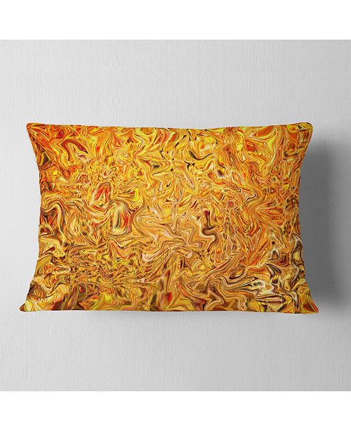Design Art Designart Textured Flowing Yellow Contemporary Throw