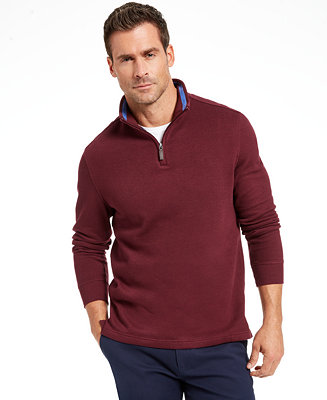 Club Room Men's Quarter-Zip French Rib Pullover, Created for