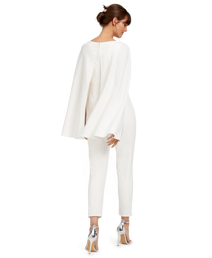 Adrianna Papell Embellished Cape Jumpsuit - Macy's