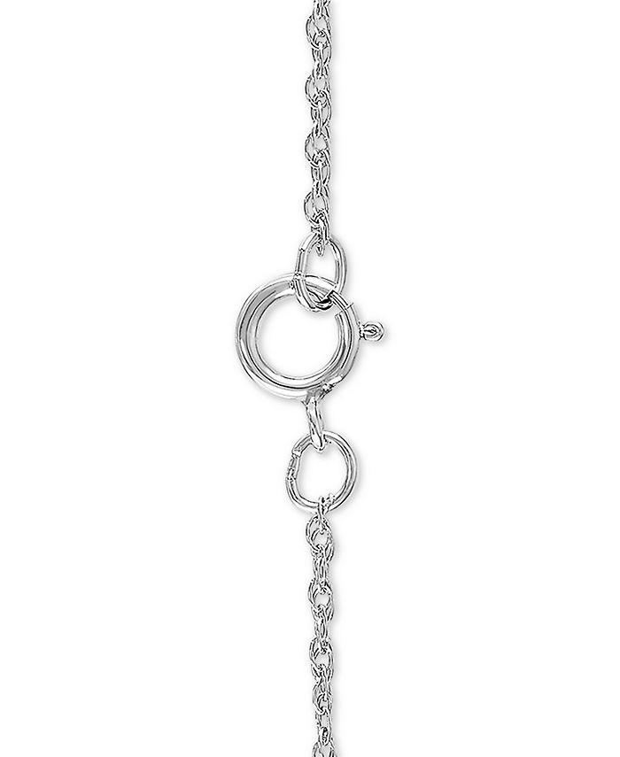 Macy's - Mother and Child Diamond Pendant Necklace in 14k Gold and Sterling Silver (1/10 ct. t.w.)