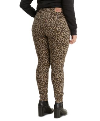 Levi's 720 Plus Size Leopard-Print Super-Skinny Jeans Macy's