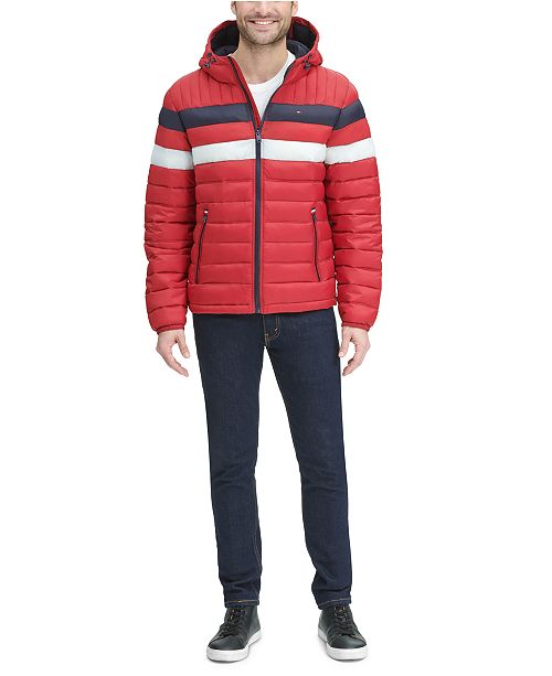Tommy Hilfiger Men S Color Block Hooded Ski Coat Created For