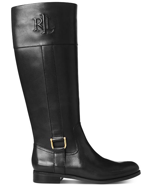 Lauren Ralph Lauren Bernadine Wide-Calf Riding Boots & Reviews - Boots ...