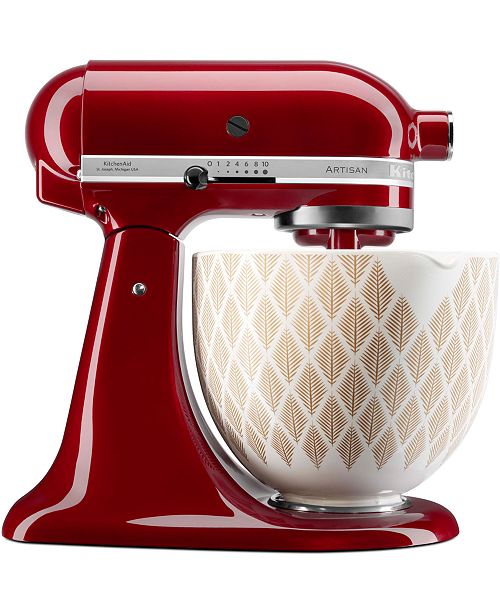 KitchenAid 5-Qt. Gold-Tone Conifer Ceramic Bowl KSM2CB5PGC ...