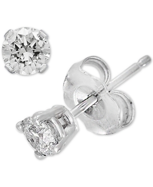 image of Effy Diamond Stud Earrings (1/4 ct. t.w.) in 14k White Gold