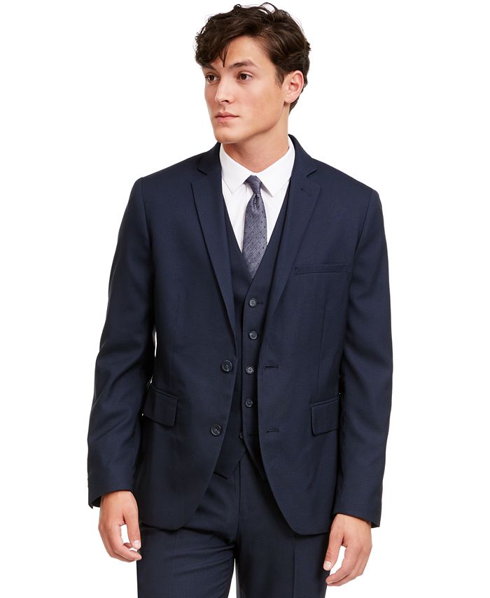 INC International Concepts INC Men's Slim-Fit Micro Check Suit Jacket ...