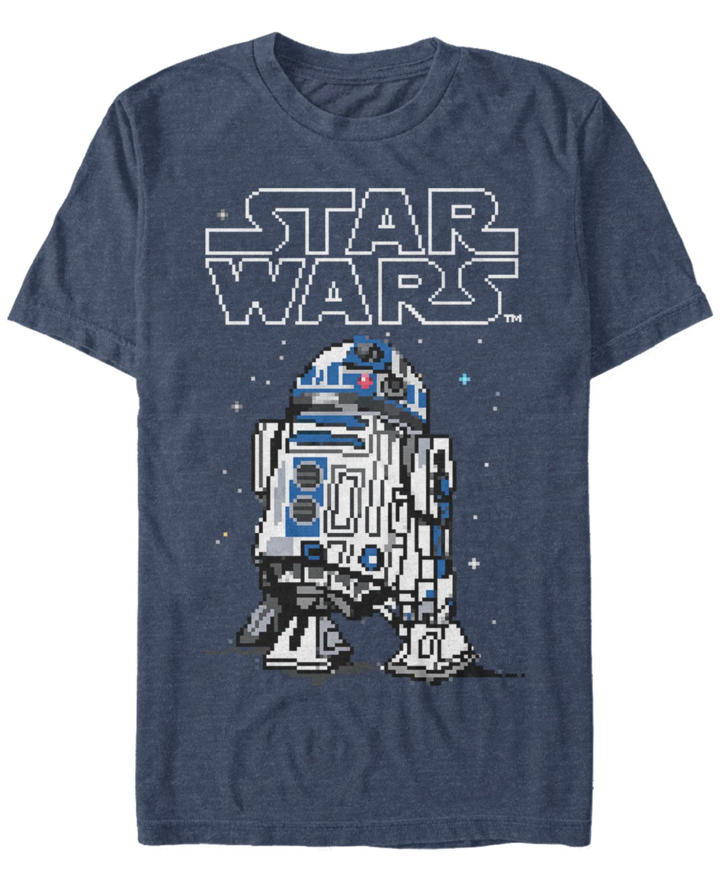 Мужская футболка Fifth Sun Star Wars Classic Winter R2-D2 Short Sleeve, цвет: Тёмно-синий меланжевый — фото 1