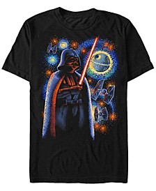 Star Wars Men's Classic Darth Vader Starry Night Short Sleeve T-Shirt