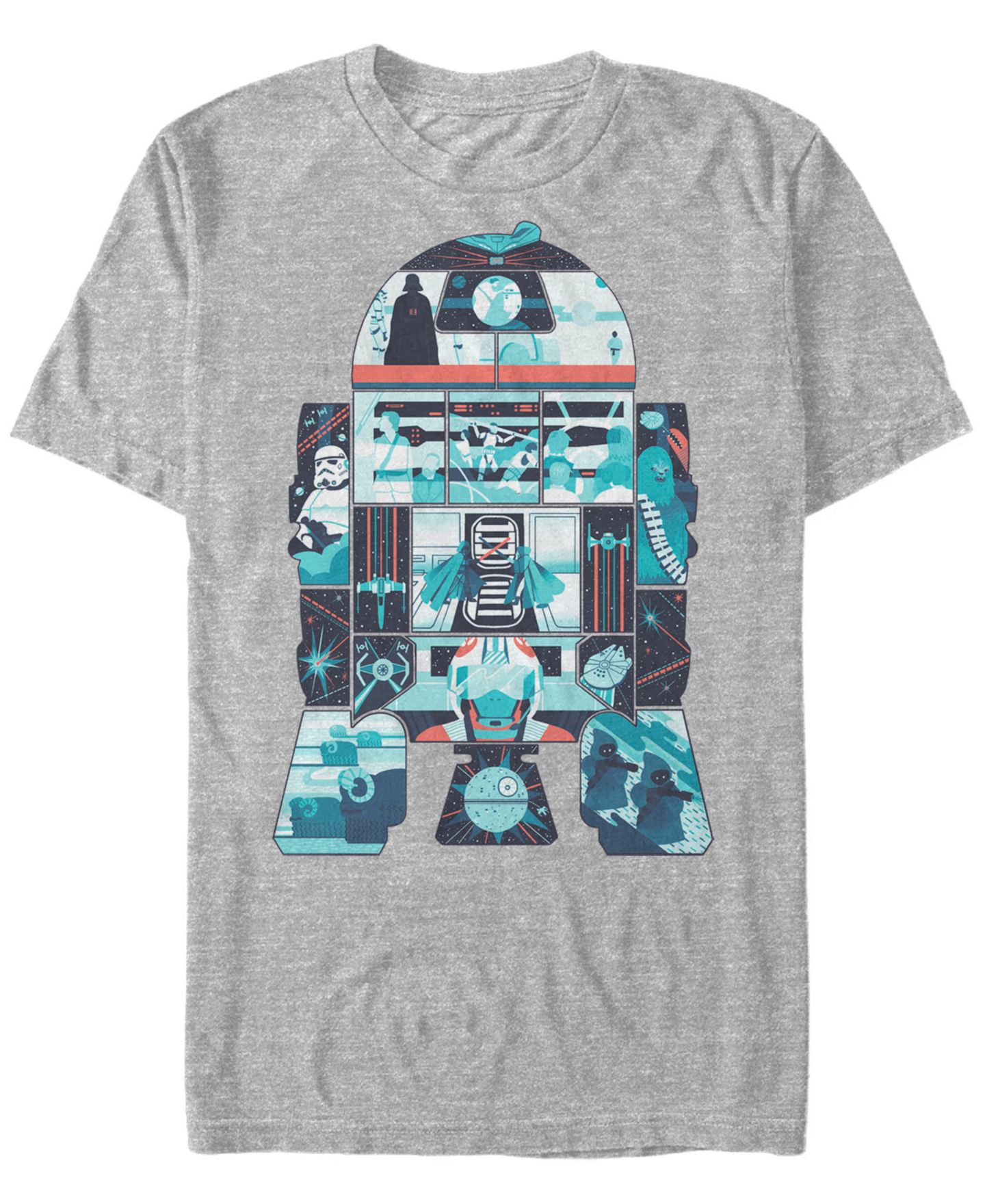 Мужская футболка Fifth Sun Star Wars Classic R2-D2 Behind The Scenes Short Sleeve, цвет: Серый — фото 1