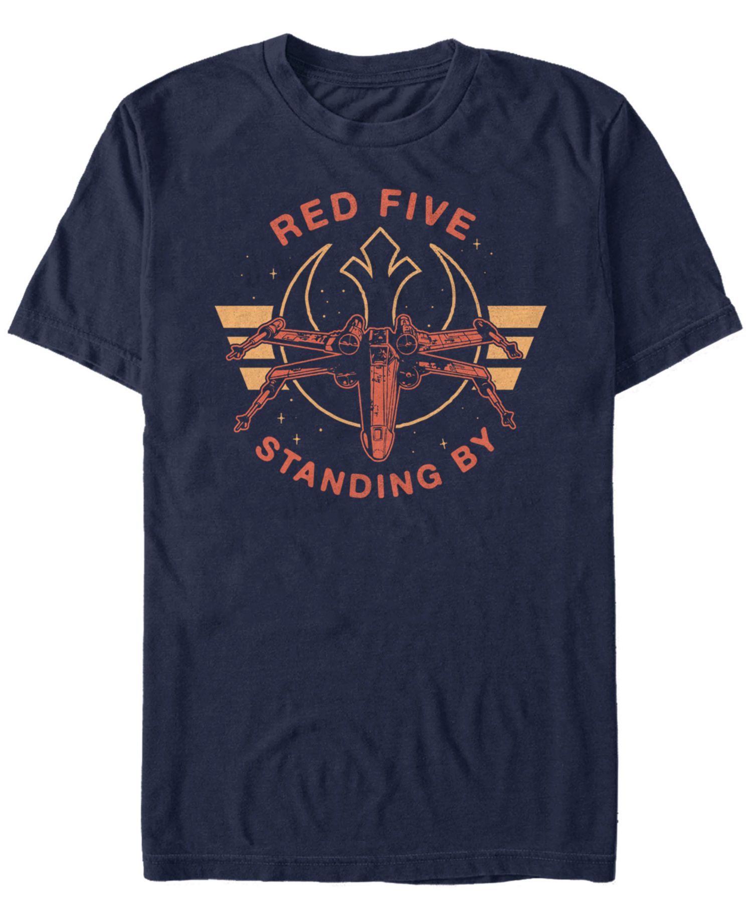 Star Wars Men's Classic Red Five Standing By Short Sleeve T-Shirt