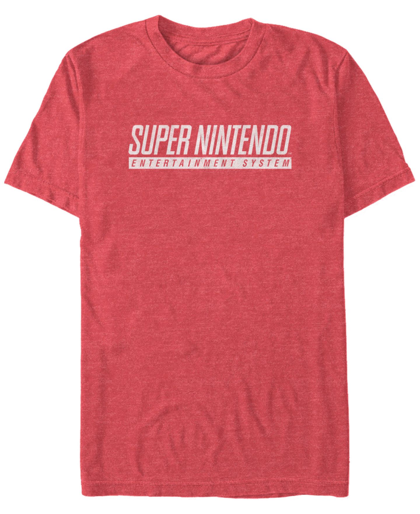 Мужская футболка Fifth Sun Nintendo Snes Super Nintendo Entertainment System Text Short Sleeve, цвет: Красный — фото 1