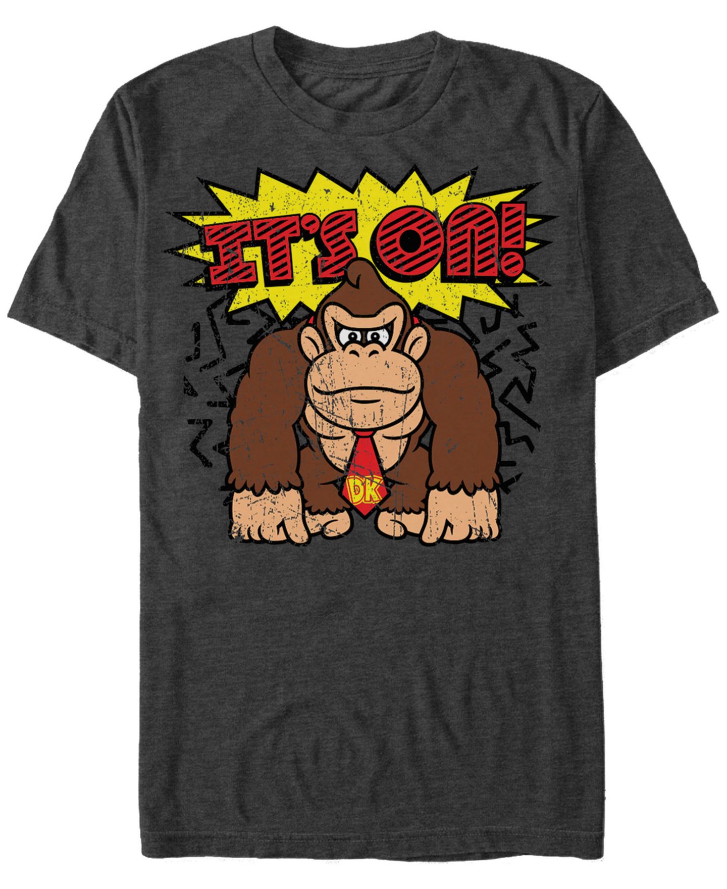 Мужская футболка Fifth Sun Nintendo Donkey Kong It's On Short Sleeve, цвет: Угольный — фото 1