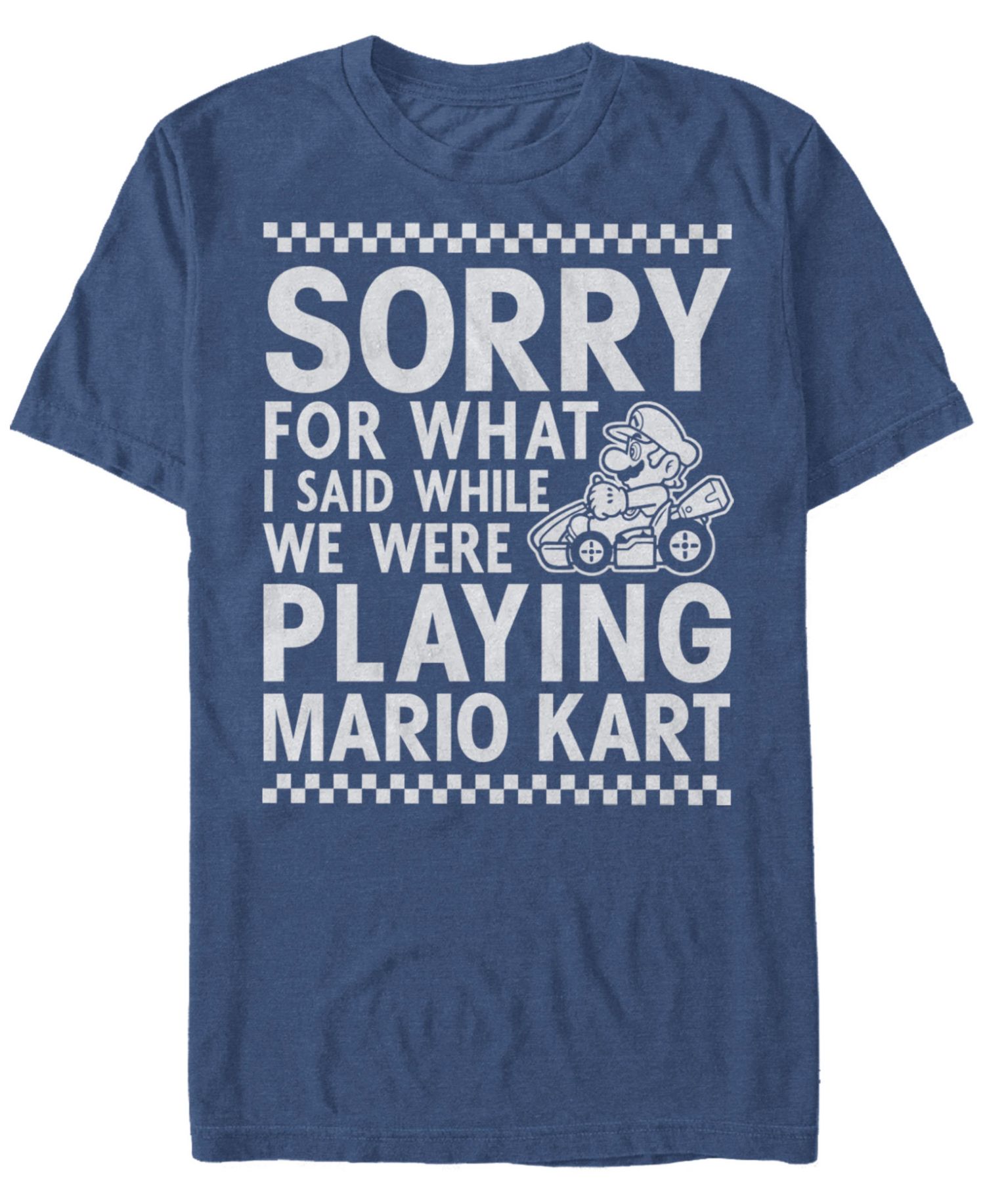 Nintendo Men's Mario Kart I Didn't Mean It While Playing Apology Short Sleeve T-Shirt