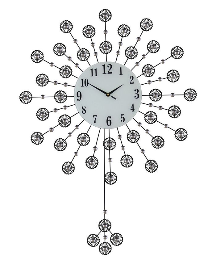 Three Star Flowers Wall Clock Macy's