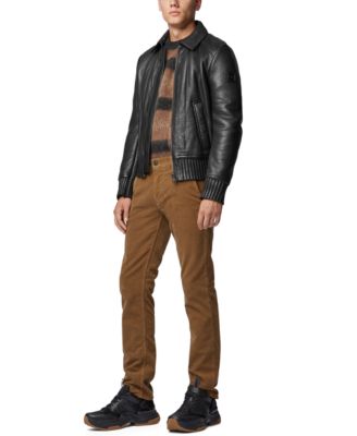 hugo boss leather jacket review
