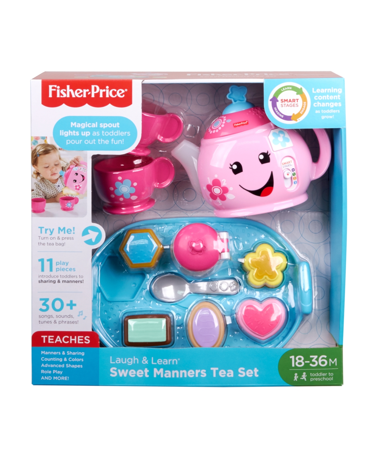 Fisher Price Babies' Fisher-price Laugh And Learn Sweet Manners Tea Set In Asst