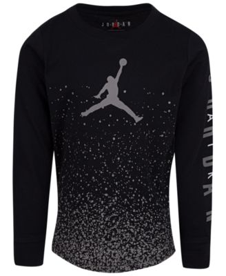 Jordan Little Boys Ombre Speckle Logo Long Sleeve T Shirt Macy s