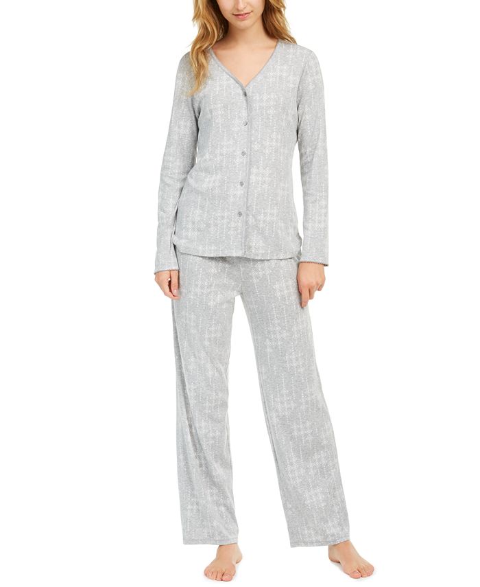 Charter Club Women's Printed Pajama Set, Created for Macy's - Macy's