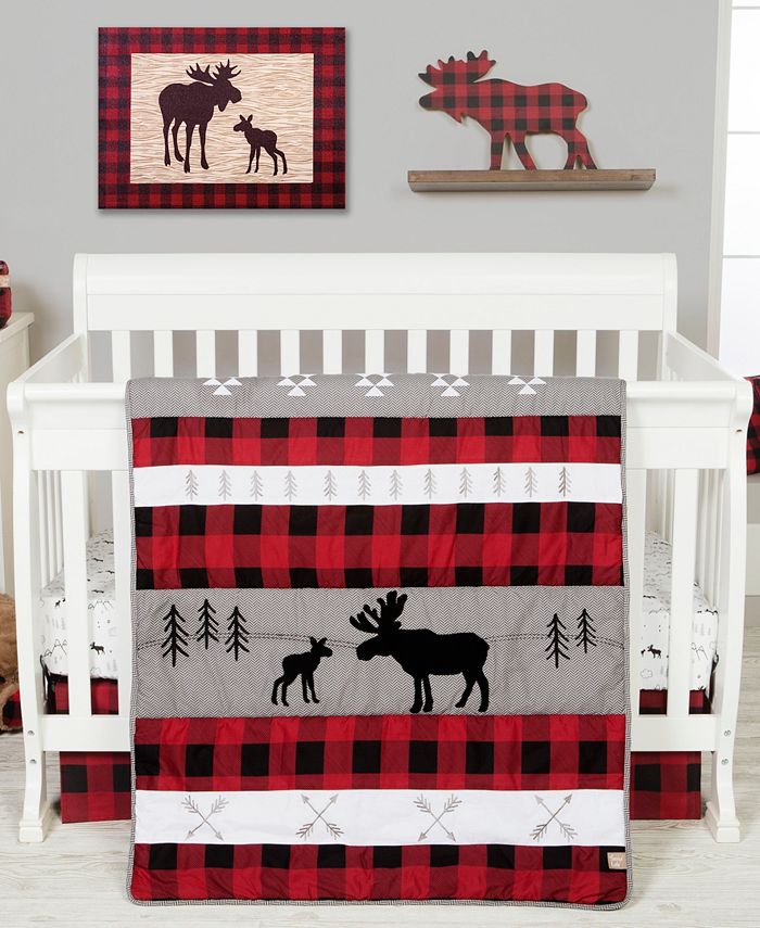 Trend Lab - Lumberjack Moose 3 Piece Crib Bedding Set