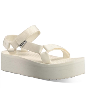 Shop Teva Women's Flatform Universal Sandals In Bright White