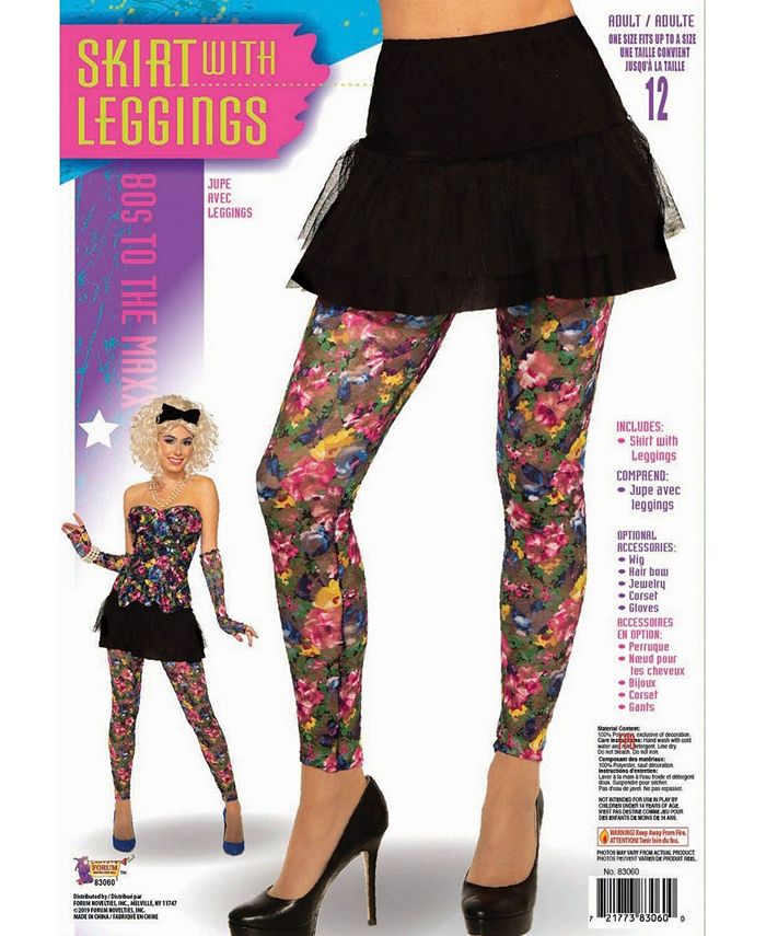 BuySeasons Women's Floral Lace Skirt with Leggings Macy's