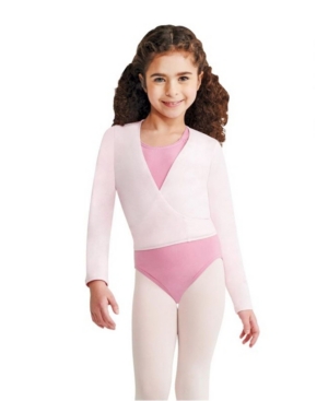 Capezio Big Girls Long Sleeve Wrap Top with Self tie