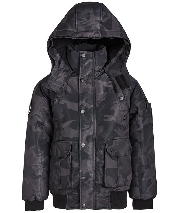 DKNY Big Boy's Plaid Print Jacket Gray Size 12