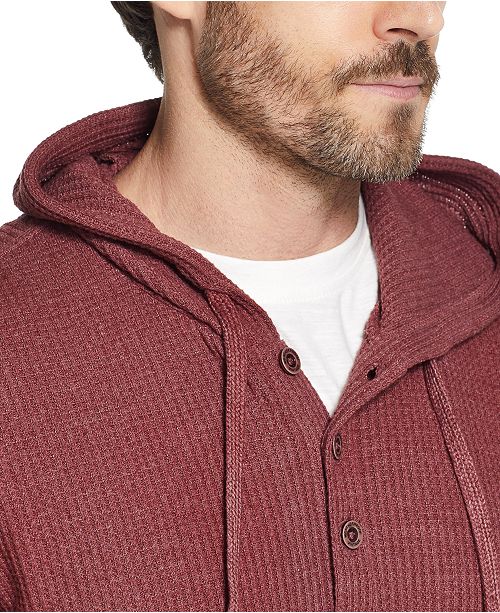 Weatherproof Vintage Men's Waffle Knit Thermal Hoodie & Reviews