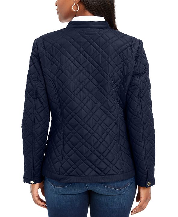 Charter Club Quilted Mandarin-Collar Jacket, Created for Macy's ...